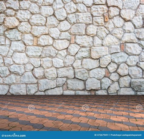 Pared De Piedra En Estilo Moderno Interior Del Piso Del Ladrillo Del