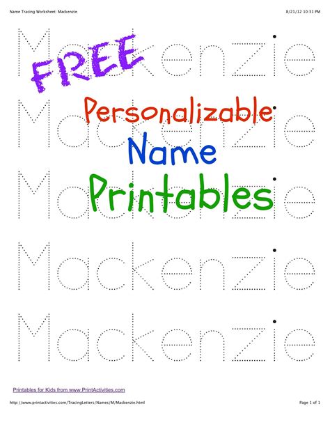 Free Printable Dotted Names For Tracing Tracing Worksheets