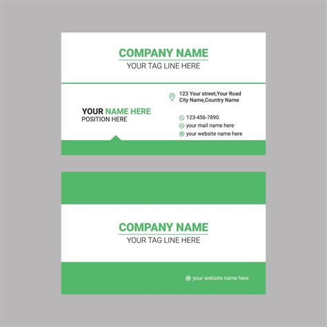 Business Card Template 20623425 Vector Art At Vecteezy