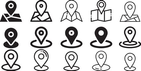 .Set of map pin icons. Modern map 5935639 Vector Art at Vecteezy