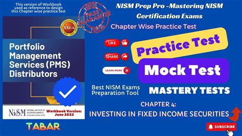 C4 Fixed Income Securities NISM PMS 21A Mock Test Portfolio