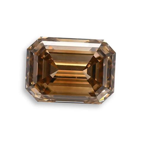 Carat Fancy Dark Orangy Brown Diamond Emerald Shape Vs Clarity