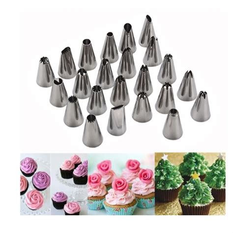 Pcs Stainless Steel Icing Piping Nozzles Pastry Tips Set Cake