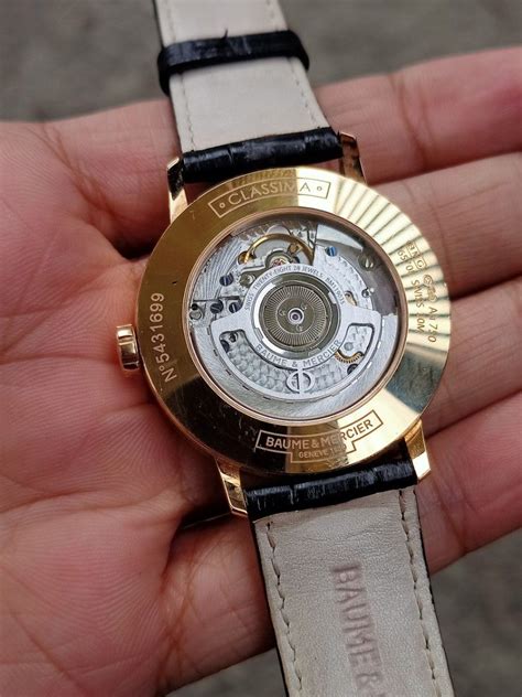 18k Solid Gold Baume And Mercier Classima GMT Executive Power Reserve