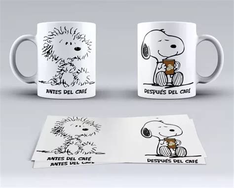 Taza Sublimada Snoopy Antes despues Del Cafe en venta en San Martín