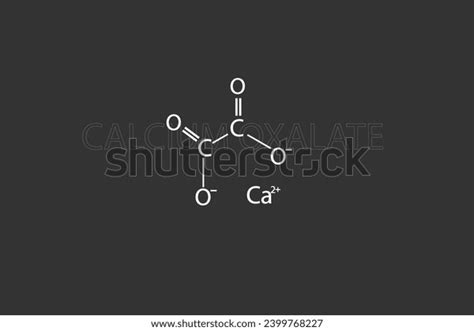 Calcium Oxalate Molecular Skeletal Chemical Formula Stock Vector Royalty Free 2399768227