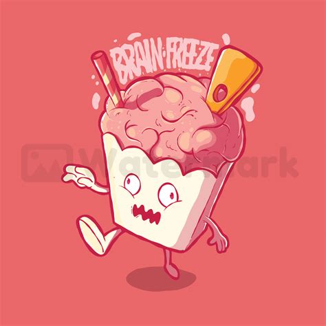 The Brain Freeze Vector Design Illustration MasterBundles