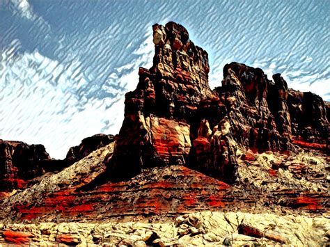 Utah rock formation stylized by RobertEbert on DeviantArt