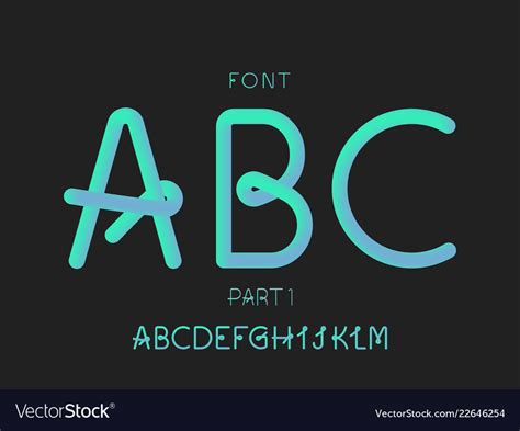 Grade 1 Font Alphabet Letters Royalty Free Vector Image