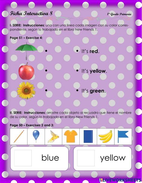 I See Colors Everywhere 1 231° Worksheet Live Worksheets