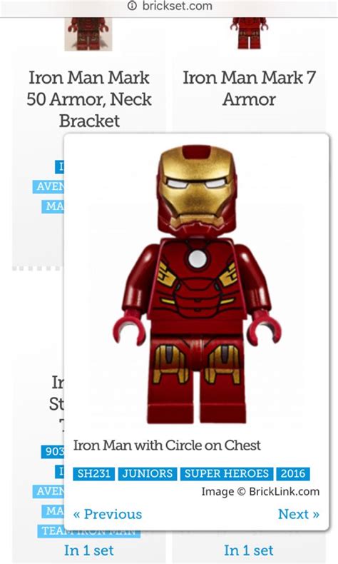 Lego Iron Man With Circle On Chest With Angry Face On Back Of Head