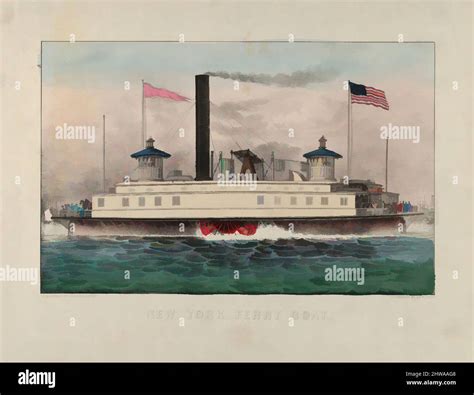 Art Inspired By Drawings And Prints Print New York Ferry Boat