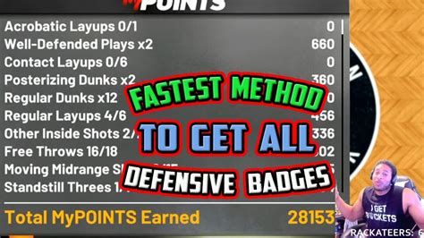 Nba K Fastest Way To Get All Defensive Badges Best Method No