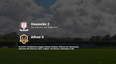 Report: Hassocks 2-0 Alfold | Hassocks Football Club