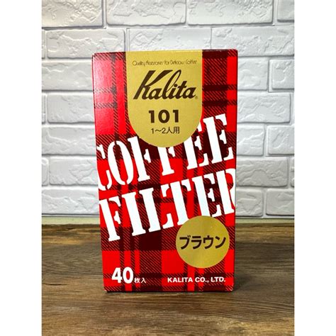 【日本kalita】101 梯形濾紙 扇形濾紙 無漂白漂白 盒裝 40入 咖啡濾紙 日本製造 蝦皮購物