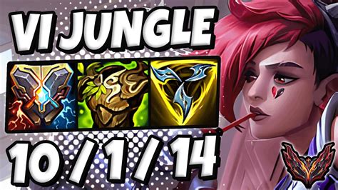 Vi Vs Rengar JUNGLE 63 Win Rate Korea Grandmaster Patch 14 10