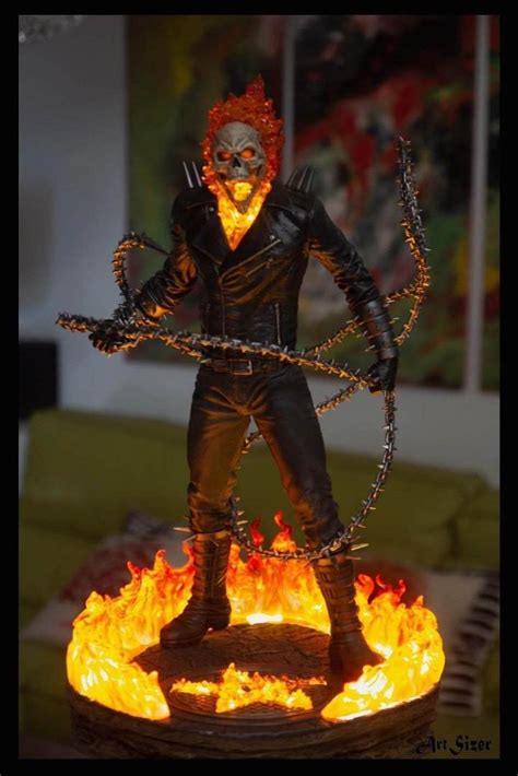 Museum Ghost Rider Custom Statue 1 4 Painted Version None Xm Sideshow Hot Toys Did Hobbies