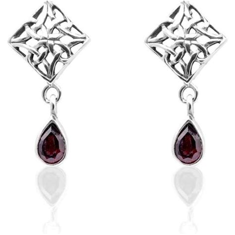 Boucles D Oreilles Pendantes En Argent Fin Fermoir Poussette Noeud