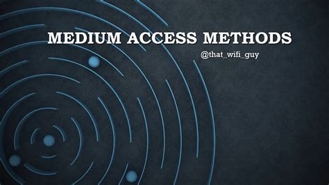 Medium Access Methods Ifs Interframe Space Youtube