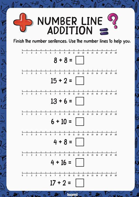 Number Line Additions 0 20 For Teachers Perfect For Grades 1st 2nd 3rd Math Classroom