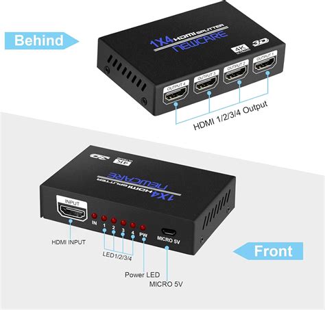 Buy Hdmi Splitter X Newcare Hdmi Splitter In Out Hdmi Splitter