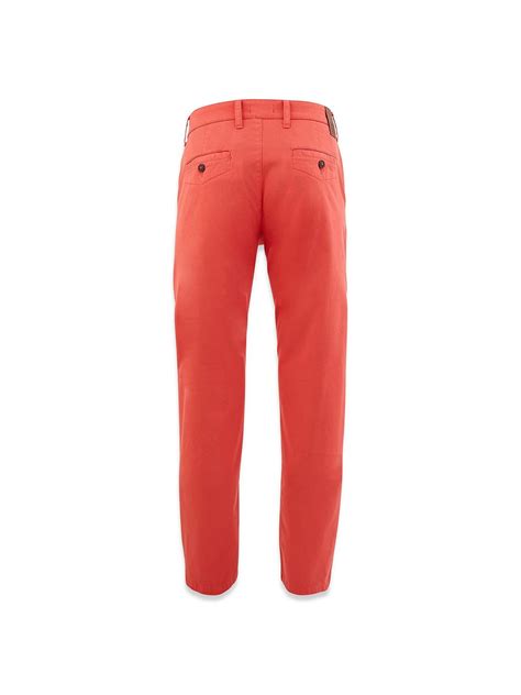 Pantalon Chino Homme Coton Biologique Rouge Tbs