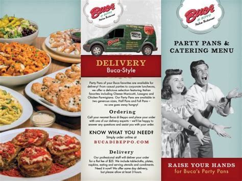 Buca di Beppo Catering Menu