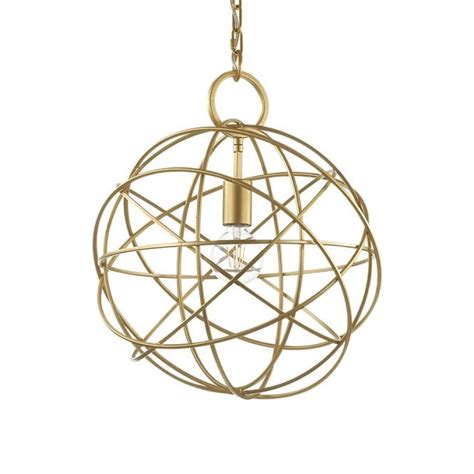 Ideal Lux Konse Single Light Ceiling Pendant In A Satin Gold Finish