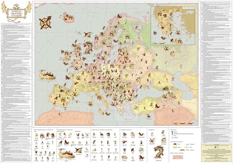 A map of European mythical creatures. Created by University of Vilnius ...