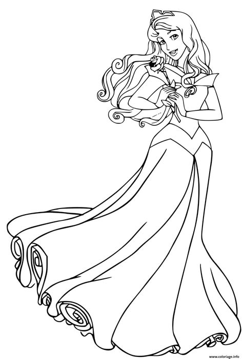 Coloriage Princesse La Belle Au Bois Dormant Disney JeColorie