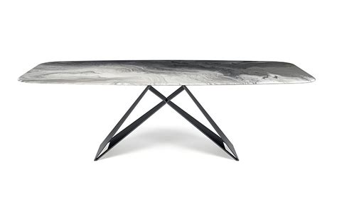 Mesa De Comedor Cristal Rectangular Spyder Cattelan De Lujo En