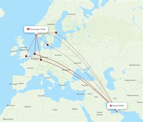 Flights From Stavanger To Dubai Svg To Dxb Flight Routes