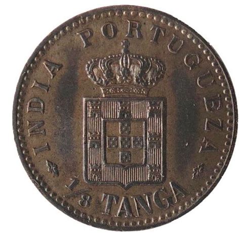 ⅛ Tanga Charles I Lisboa mint India Portuguesa Numista