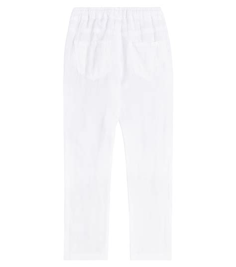 Linen Slim Pants In White Il Gufo Mytheresa