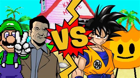 M U G E N Battles Toni Cipriani Luigi Vs Firey Goku Youtube