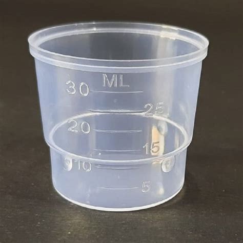 Plastic Measuring Cup 30 Ml, For Bottle, Cylindrical at Rs 1.20 in ...