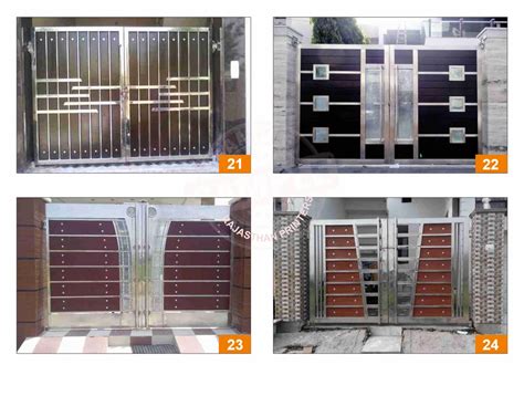 Square Modern 304 Grade Stainless Steel Main Gate For Home 3 Meter At