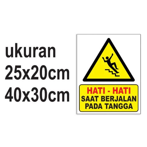 Jual STIKER HATI HATI SAAT BERJALAN PADA TANGGA Shopee Indonesia