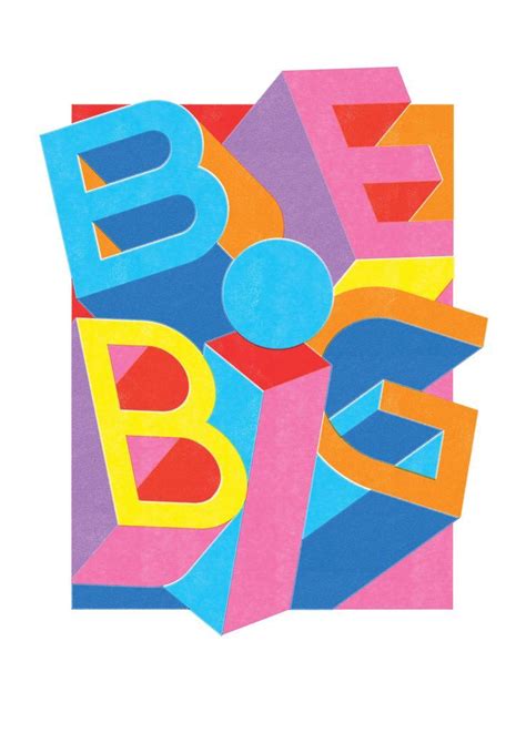 The Letters B And C Are Multicolored With Different Shapes Sizes And