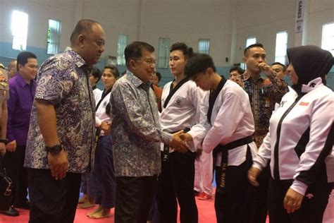 Wapres Jusuf Kalla Optimistis Taekwondo Voli Raih Emas Sea Games