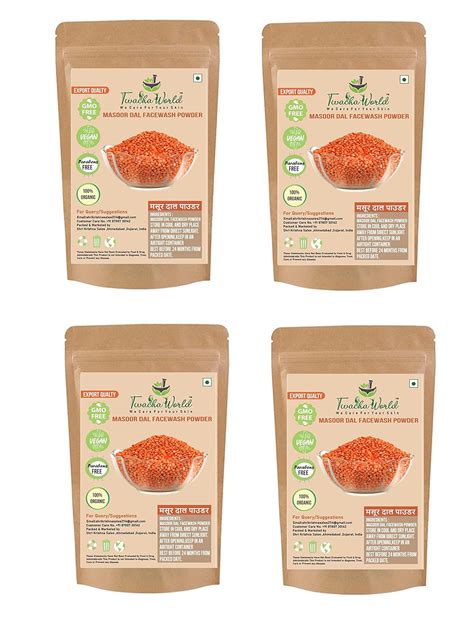 Twacha World 100 Natural Masoor Dal Red Lentils Powder For Herbal