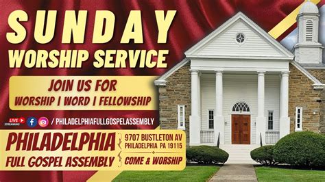 Sunday Worship Service 11 05 2023 Philadelphia Full Gospel Assembly Youtube