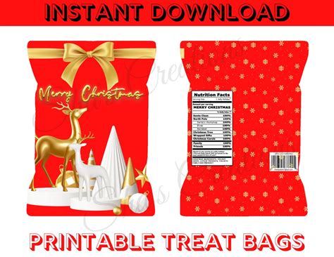 Printable Christmas Treat Bags - Etsy