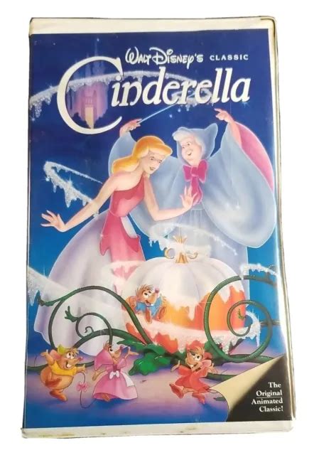 Cinderella Vhs Tape Walt Disney Classics Video Cassette Tape Black