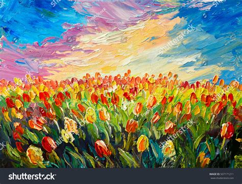 3,205 Tulip Field Painting Images, Stock Photos, 3D objects, & Vectors ...