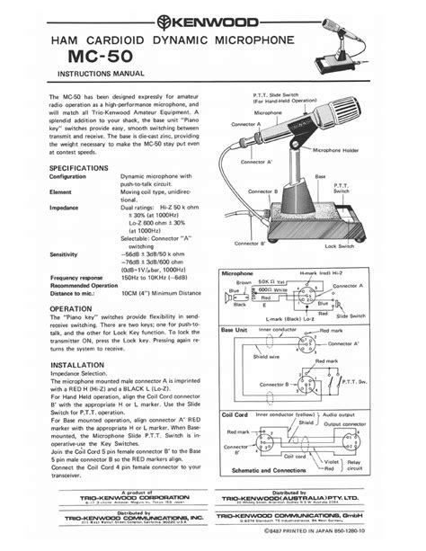 Kenwood Mc 60 Microphone Wiring Diagram