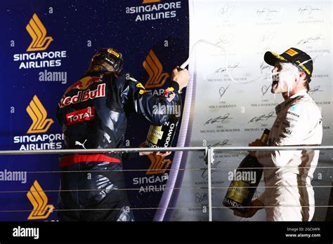 Daniel Ricciardo Aus Red Bull Racing Celebrates His Second Position