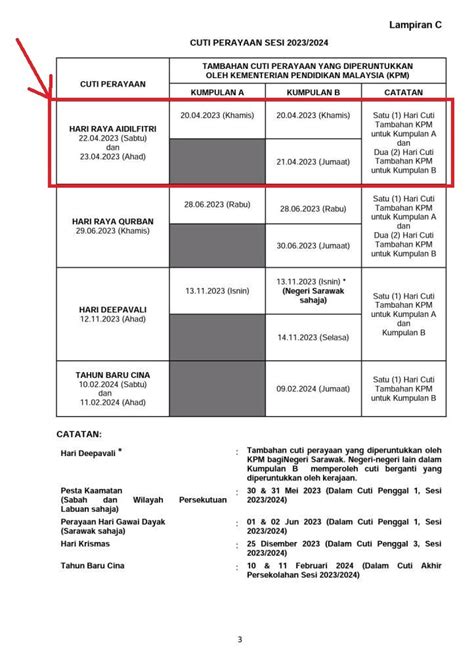 Tarikh Cuti Hari Raya Aidilfitri Cuti Sekolah Tambahan Kpm