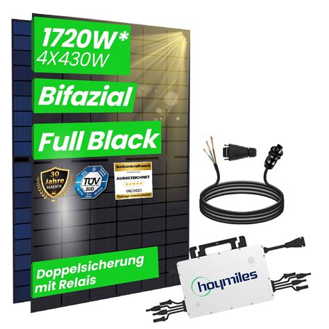 1720W Photovoltaik Balkonkraftwerk Mit 430W Bifaziale Solarmodule