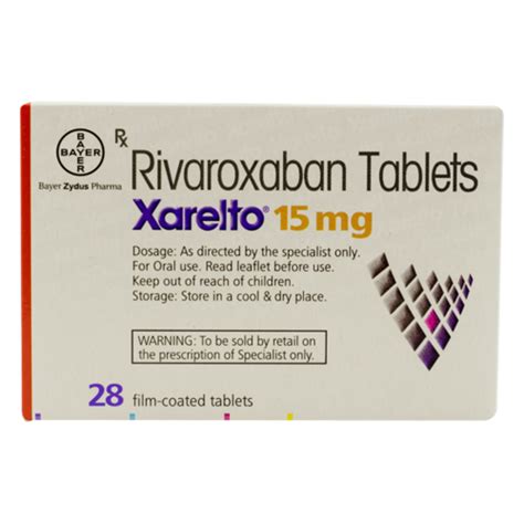 Rivaroxaban Mg Xarelto Tablet Exporter Supplier Distributor